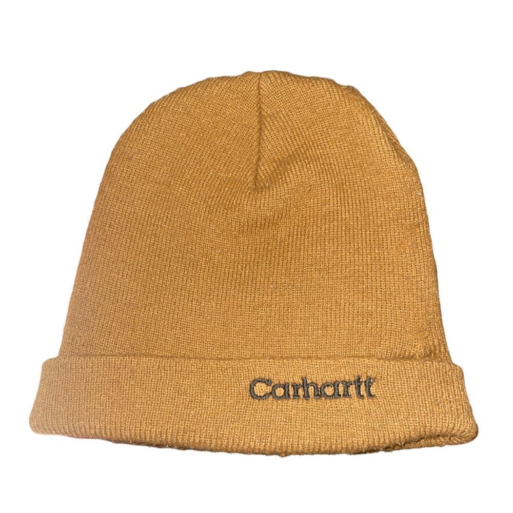 Carhartt Men's Tan Wheat Beanie Hat Knit Work Casual Unisex Winter Size OS